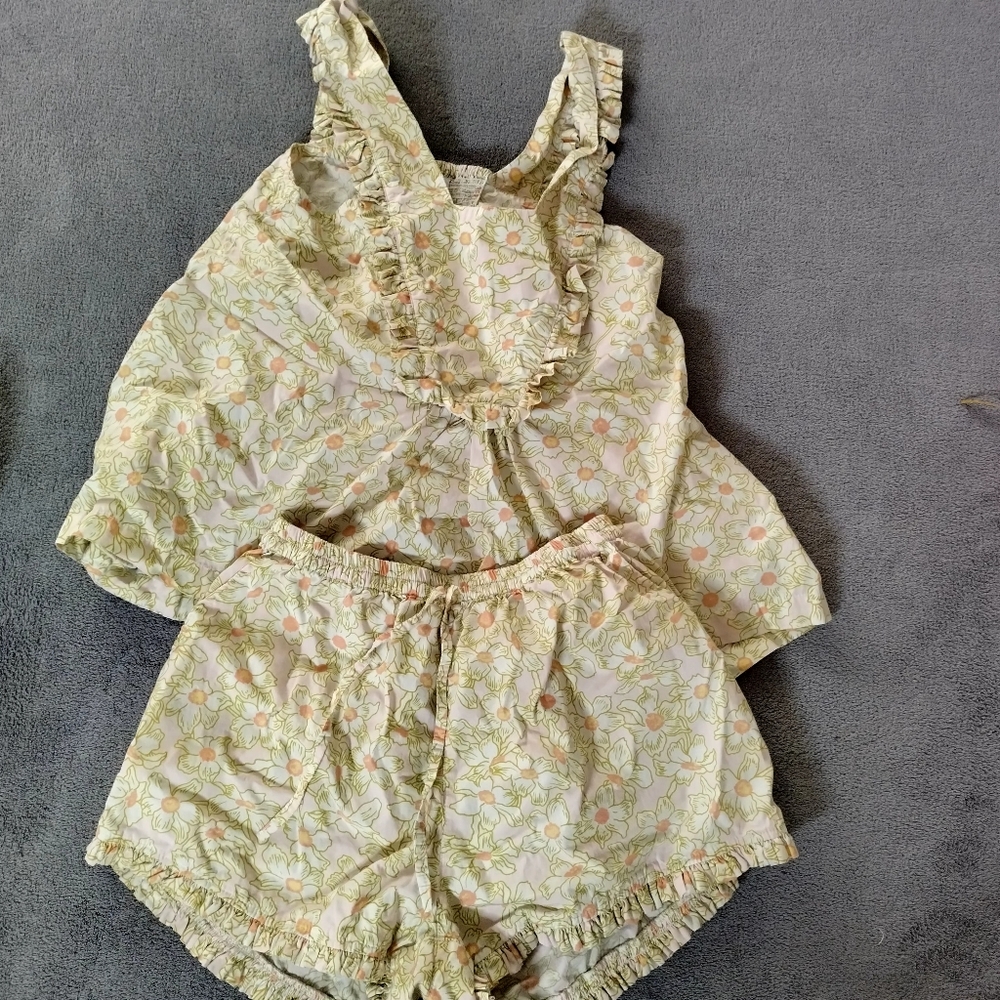 Piyama Elsie Sleep Set Cotton poppies Print Sz S - Picture 2 of 7